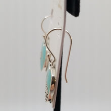 Load image into Gallery viewer, Sterling silver 925 Turquoise heart earrings
