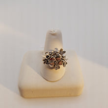 Load image into Gallery viewer, Sterling silver 925 ring  Heart Dragonfly Flower
