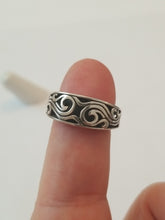 Load image into Gallery viewer, Sterling silver 925 Swirl wave ring
