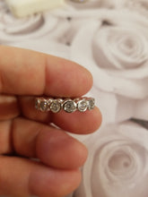 Load image into Gallery viewer, Sterling silver 925 bezeled  eternity ring
