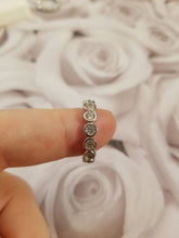 Load image into Gallery viewer, Sterling silver 925 bezeled  eternity ring
